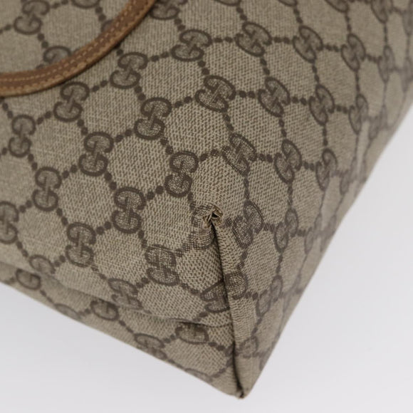 GUCCI GG Supreme Web Sherry Line Tote Bag PVC Beige Gold 39 02 003 Auth 172935
