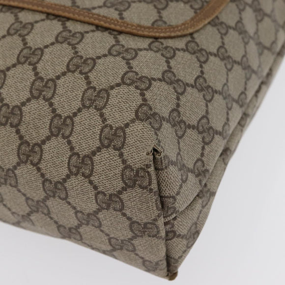 GUCCI GG Supreme Web Sherry Line Tote Bag PVC Beige Gold 39 02 003 Auth 172935