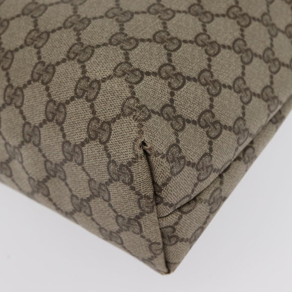 GUCCI GG Supreme Web Sherry Line Tote Bag PVC Beige Gold 39 02 003 Auth 172935