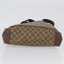 GUCCI GG Supreme Web Sherry Line Bag PVC Beige Gold 002 904 0223 Auth 172936-10
