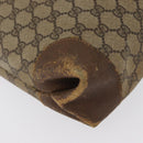GUCCI GG Supreme Web Sherry Line Bag PVC Beige Gold 002 904 0223 Auth 172936-13