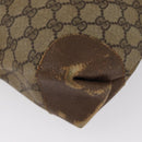 GUCCI GG Supreme Web Sherry Line Bag PVC Beige Gold 002 904 0223 Auth 172936-14