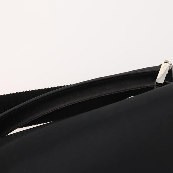 GUCCI Shoulder Bag Nylon 2way Black Silver Auth 172937
