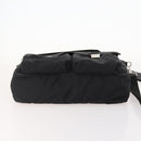 GUCCI Shoulder Bag Nylon 2way Black Silver Auth 172937-5