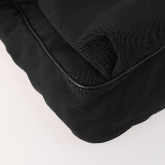 GUCCI Shoulder Bag Nylon 2way Black Silver Auth 172937