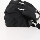 GUCCI Shoulder Bag Nylon 2way Black Silver Auth 172937-3