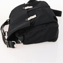 GUCCI Shoulder Bag Nylon 2way Black Silver Auth 172937-4