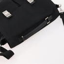 GUCCI Shoulder Bag Nylon 2way Black Silver Auth 172937-6