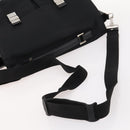 GUCCI Shoulder Bag Nylon 2way Black Silver Auth 172937-7
