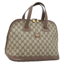GUCCI GG Supreme Hand Bag PVC Leather Beige Gold 000 46 6004 Auth 172947-1