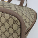 GUCCI GG Supreme Hand Bag PVC Leather Beige Gold 000 46 6004 Auth 172947-10