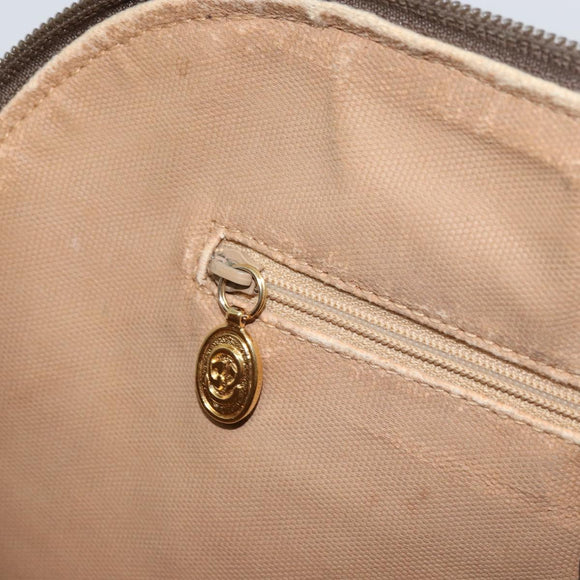 GUCCI GG Supreme Hand Bag PVC Leather Beige Gold 000 46 6004 Auth 172947