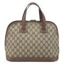 GUCCI GG Supreme Hand Bag PVC Leather Beige Gold 000 46 6004 Auth 172947-3