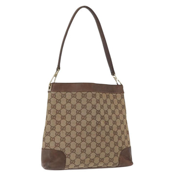 GUCCI GG Canvas Shoulder Bag Beige Gold 33900 Auth 172948
