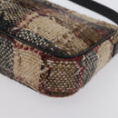 BURBERRY Nova Check Shoulder Bag Wool Beige Gold Auth 172950-16