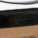 BURBERRY Nova Check Shoulder Bag Wool Beige Gold Auth 172950-17