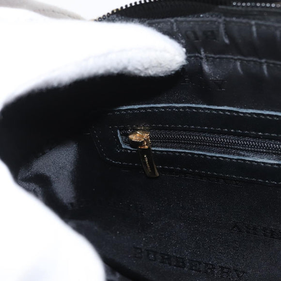 BURBERRY Nova Check Shoulder Bag Wool Beige Gold Auth 172950
