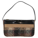 BURBERRY Nova Check Shoulder Bag Wool Beige Gold Auth 172950-13