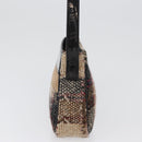 BURBERRY Nova Check Shoulder Bag Wool Beige Gold Auth 172950-3