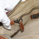 Miu Miu Shoulder Bag Leather Brown Silver Auth 172955-20