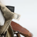 Miu Miu Shoulder Bag Leather Brown Silver Auth 172955-23