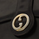 GUCCI Hand Bag Leather Brown Gold Auth 172960-16