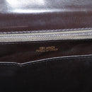 GUCCI Hand Bag Leather Brown Gold Auth 172960-18