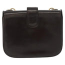 GUCCI Hand Bag Leather Brown Gold Auth 172960-3