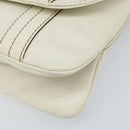 GUCCI Hand Bag Leather White Silver 113014 Auth 172961-9