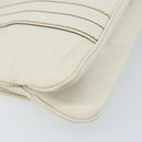 GUCCI Hand Bag Leather White Silver 113014 Auth 172961-16