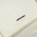 GUCCI Hand Bag Leather White Silver 113014 Auth 172961-17