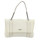 GUCCI Hand Bag Leather White Silver 113014 Auth 172961-13