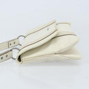 GUCCI Hand Bag Leather White Silver 113014 Auth 172961-4