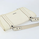 GUCCI Hand Bag Leather White Silver 113014 Auth 172961-6