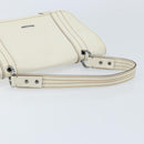 GUCCI Hand Bag Leather White Silver 113014 Auth 172961-7