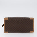CELINE Macadam Canvas Hand Bag PVC Leather Brown Gold Auth 172965-5