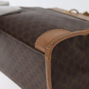CELINE Macadam Canvas Hand Bag PVC Leather Brown Gold Auth 172965-17