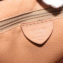 CELINE Macadam Canvas Hand Bag PVC Leather Brown Gold Auth 172965-12