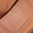 CELINE Macadam Canvas Hand Bag PVC Leather Brown Gold Auth 172965-11