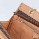 CELINE Macadam Canvas Hand Bag PVC Leather Brown Gold Auth 172965-20