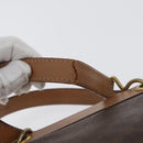 CELINE Macadam Canvas Hand Bag PVC Leather Brown Gold Auth 172965-8