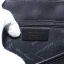 Salvatore Ferragamo Gancini Hand Bag Leather Black Gold Auth 172966-11