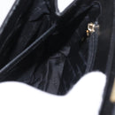 Salvatore Ferragamo Gancini Hand Bag Leather Black Gold Auth 172966-22