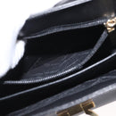 Salvatore Ferragamo Gancini Hand Bag Leather Black Gold Auth 172966-25