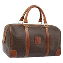 CELINE Macadam Canvas Hand Bag PVC Leather Brown Gold Auth 172968A-1