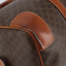 CELINE Macadam Canvas Hand Bag PVC Leather Brown Gold Auth 172968A-14