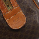 CELINE Macadam Canvas Hand Bag PVC Leather Brown Gold Auth 172968A-12