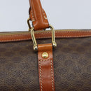 CELINE Macadam Canvas Hand Bag PVC Leather Brown Gold Auth 172968A-10