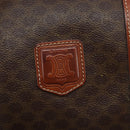 CELINE Macadam Canvas Hand Bag PVC Leather Brown Gold Auth 172968A-17