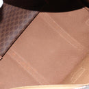 CELINE Macadam Canvas Hand Bag PVC Leather Brown Gold Auth 172968A-11